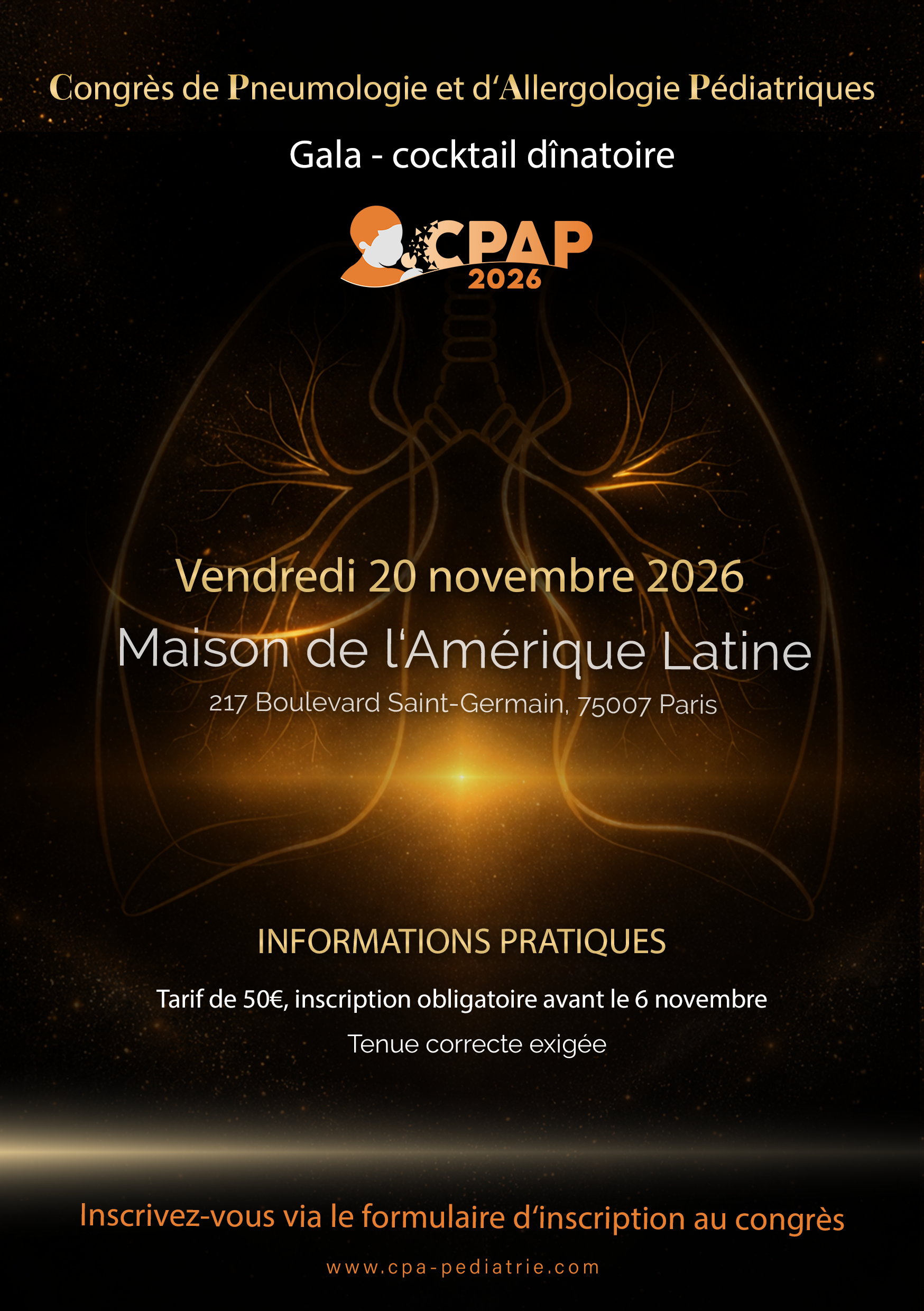 Visuel Dîner de Gala CPAP 2026